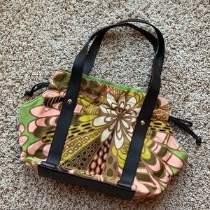 Kate Spade Floral Cloth and Leather Handbag